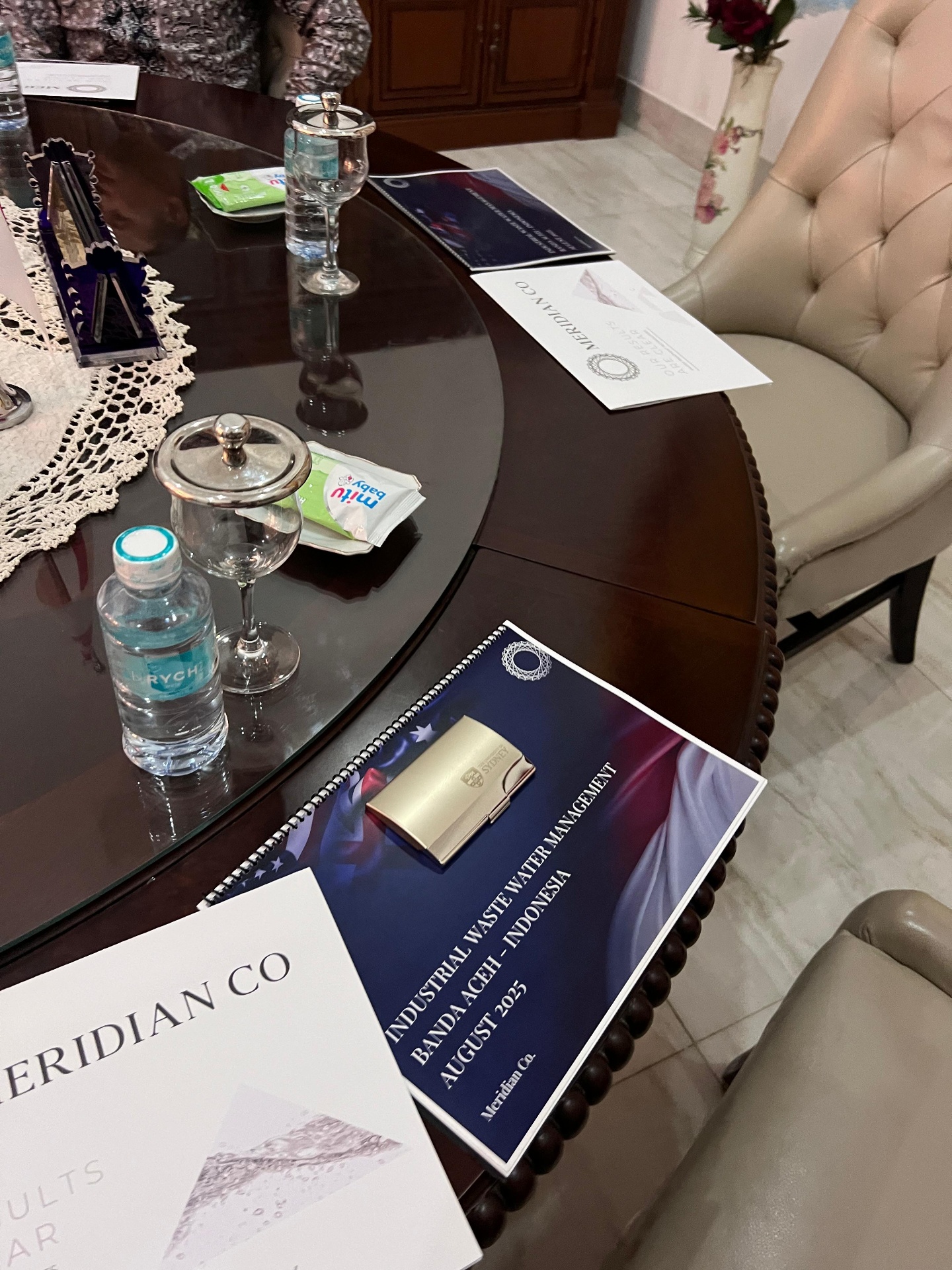 Meridian Co. Industrial Waste Water Management briefing materials presented at Banda Aceh, Indonesia, August 2025